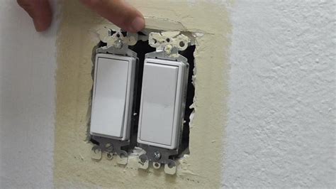 how to patch around an electrical box|repair drywall around electrical box.